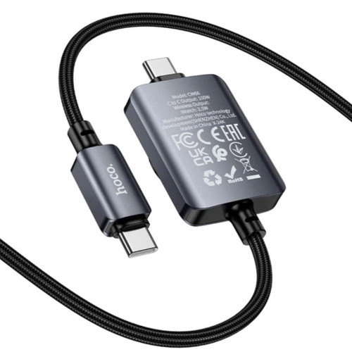 Бездротовий зарядний пристрій Hoco CW66 2в1 (100W) (Black)