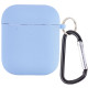 Чохол для AirPods 1/2 Silicone Case with Fibra (Lilac Blue)