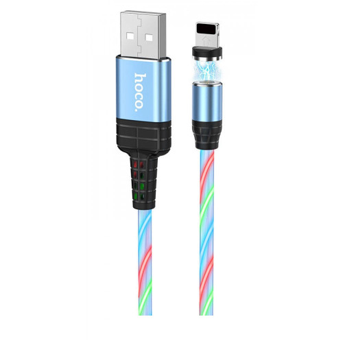 Кабель Hoco U90 Magnetic Ingenious Streamer USB-A – Lightning (1 м · 10W · 2A) (Blue)