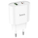 Сетевое зарядное устройство Hoco C95A USB-A+USB-C (20W · 3A) (White)