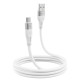 Кабель Proove Soft Silicone USB-A – Micro-USB (1 м · 12W · 2.4A) (White)
