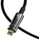 Кабель Baseus Explorer Series Auto Power-Off Type-C – Lightning (1 м · 20W · 3A) (CATS000001) (Black)