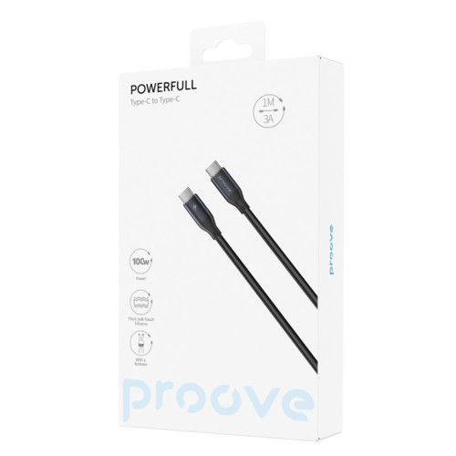 Кабель Proove PowerFull Type-C – Type-C (1 м · 100W · 5A) (Black)