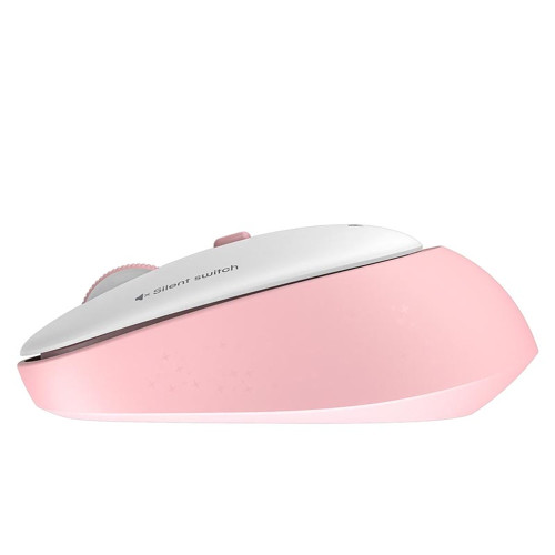 Мишка бездротова MeeTion R571 (1600 DPI) (White/Pink)