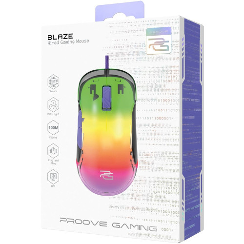 Мышка проводная игровая Proove Gaming Blaze (White/Purple)