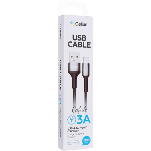 Кабель Gelius Cafule USB-A to Type-C 3A 1.2м (GP-UCN002C) black