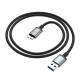 Мультимедійний кабель Hoco US10 USB-A – Micro-USB 3.0 5Gbit/s (0.5 м) (Black)