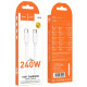 Кабель Hoco X115 Surpass Type-C – Type-C (1 м · 240W · 5A) (White)