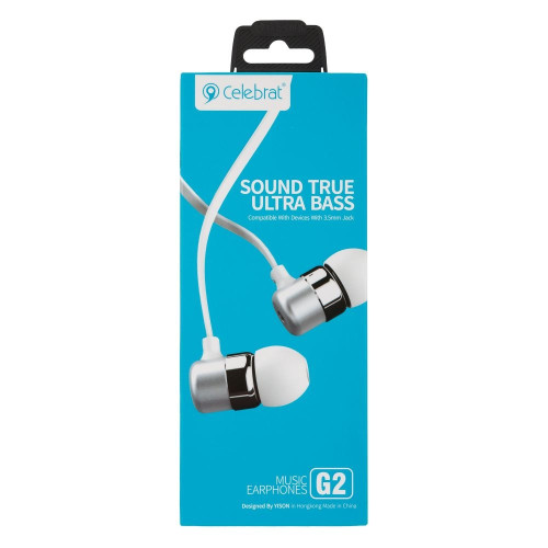 Наушники Celebrat G2 3.5 мм (White)