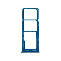 Держатель SIM-карты и карты памяти для Samsung M127 Galaxy M12 (2021) (2×SIM, карта памяти) (Blue)