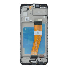 Дисплей для Samsung A035 Galaxy A03 (2022) (160,5 x 72 мм) с тачскрином в рамке (Black) (Brand Pack)