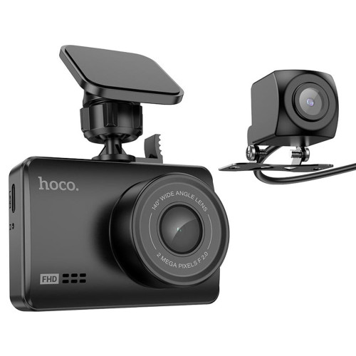 Відеореєстратор Hoco DV3 Full HD із задньою камерою (Black)
