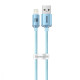 Кабель Baseus Crystal Shine Series USB-A – Lightning (2 м · 12W · 2.4A) (CAJY001203) (Sky Blue)