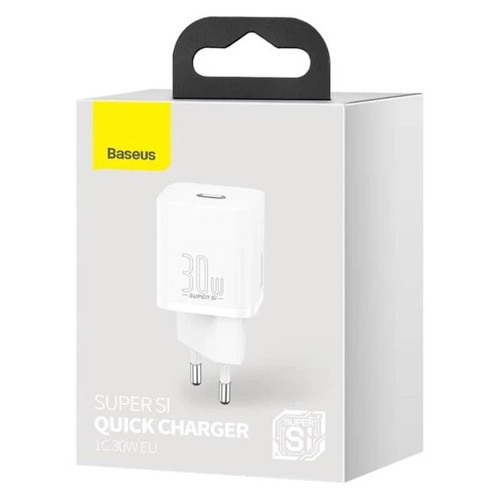 Сетевое зарядное устройство Baseus Super Si USB-C (30W · 3A) (CCSUP-J02) (White)