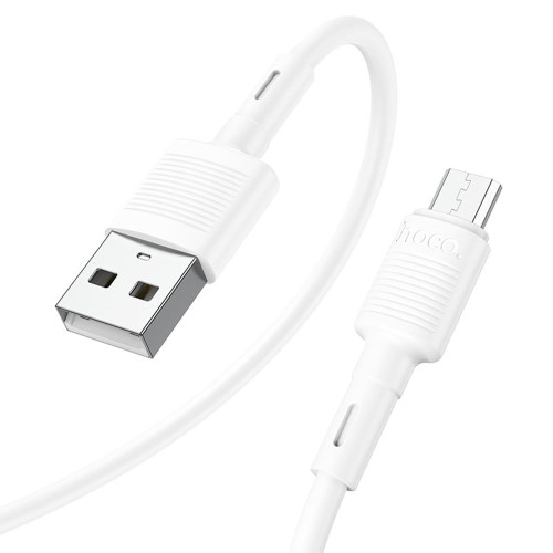 Кабель Hoco X83 USB-A – Micro-USB (1 м · 12W · 2.4A) (White)