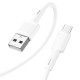 Кабель Hoco X83 USB-A – Micro-USB (1 м · 12W · 2.4A) (White)