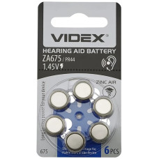 Батарейка для слухового аппарата Videx ZA675, PR-44 1.45V (1 шт)