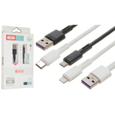 Кабель XO NB-Q166 USB-A – Lightning (1 м · 5A) (Black)