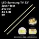 Боковая подсветка для телевизора Samsung 32″ 2011SVS32 R2 (L+R, 2 планки по 349 мм, 44 LED 5,5x3 мм, 3 В)