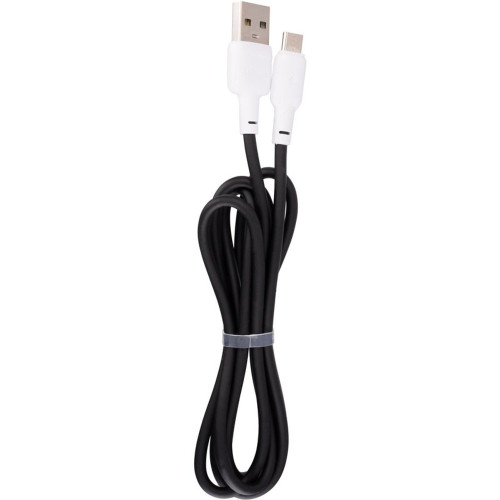 Кабель Gelius Full Silicon USB-A to MicroUSB 18W 1.2м (GP-UCN001M) black white