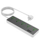 Сетевой фильтр Hoco AC13A на 5 розеток (17W · 4xUSB-A · 1.5 м) (Black)