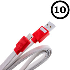 Комплект №6 іЗі Кабель MD-12 Lightning 1м white - 10 шт.