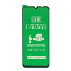 Защитная пленка Ceramic для Poco C61 (Full Glue) (Black)