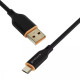 Кабель Proove Jelly Silicone USB-A – Type-C (1 м · 12W · 2.4A) (Black)