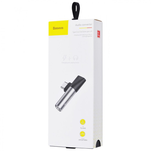 Переходник Baseus L41 Type-C – Type-C + 3.5 мм (Black)