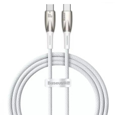 Кабель Baseus Glimmer Series Fast Charging Type-C – Type-C (2 м · 100W · 5A) (CADH000802) (White)