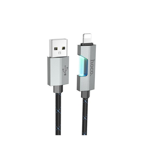 Кабель Hoco U123 USB-A – Lightning (1.2 м · 12W · 2.4A) (Black)