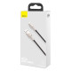 Кабель Baseus Cafule Metal USB-A – Lightning (2 м · 20W · 2.4A) (CALJK-B02) (White)