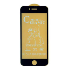 Защитная пленка Ceramic Matte для Apple iPhone SE (2nd gen) (2020) (Full Glue) (Black)