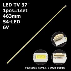Бокова підсвітка для телевізора Changhong 37″ 6916L1088A Rev1.1 (1 планка 463 мм, 54 LED 7x3 мм, 6 В)