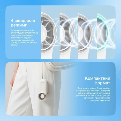 Портативний вентилятор Proove Wing (Blue)