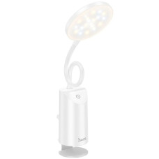 Настольная лампа на прищепке Hoco HX10 с аккумулятором 1200 mAh (White)