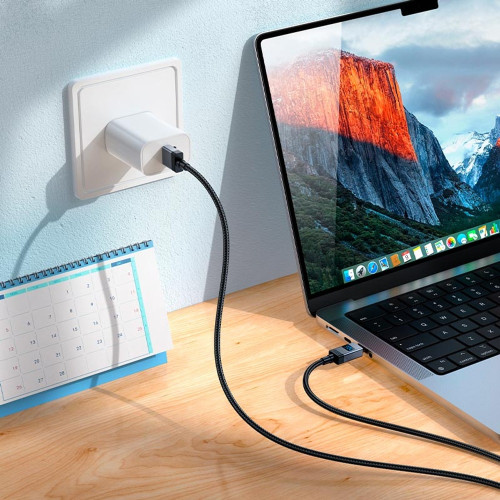 Кабель Hoco X118 USB-A – Type-C з дисплеєм (1 м · 15W · 3A) (Black)