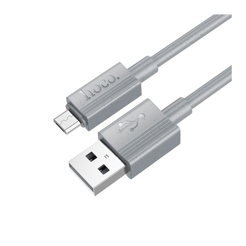 Кабель Hoco X107 USB-A – Micro-USB (1 м · 12W · 2.4A) (Gray)