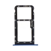 Держатель SIM-карты и карты памяти для ZTE Blade A7 (2020) (версия на 2×SIM) (Blue)