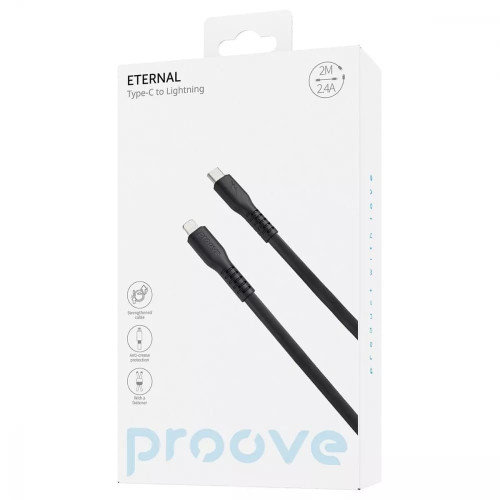 Кабель Proove Eternal Type-C – Lightning (2 м · 27W · 3A) (Black)