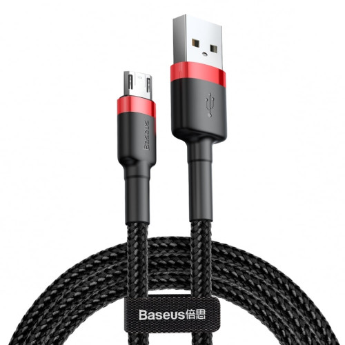 Кабель Baseus Cafule USB-A – Micro-USB (2 м · 7.5W · 1.5A) (CAMKLF-C91) (Black/Red)