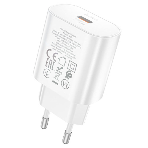 Сетевое зарядное устройство Hoco N22 USB-C (25W · 3A) (White)
