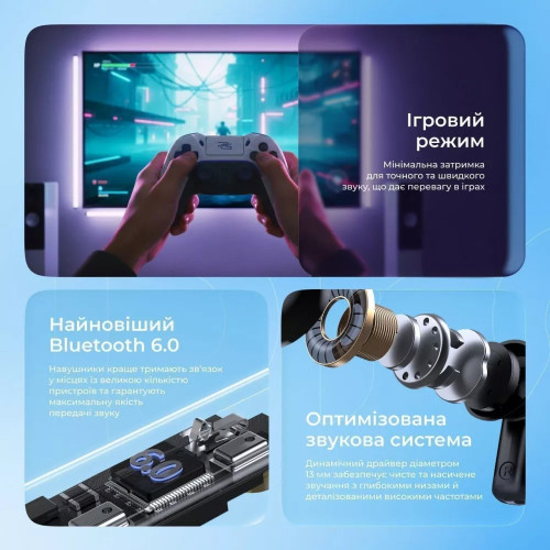 Наушники bluetooth Proove NoLimit TWS with Hybrid ANC (APP) white