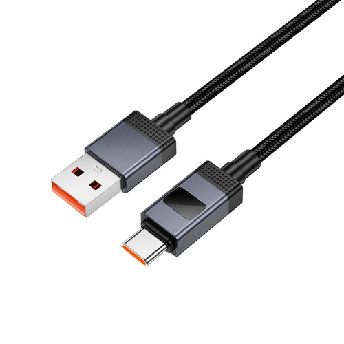 Кабель Hoco X118 USB-A – Type-C з дисплеєм (1 м · 15W · 3A) (Black)