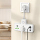 Сетевой фильтр Hoco AC11A Voyage на 2 розетки (15W · 3A · 3xUSB-A+USB-C) (White)