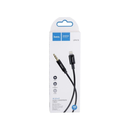 Аудиокабель AUX Hoco UPA19 Lightning – 3.5 мм (1 м) (Black)