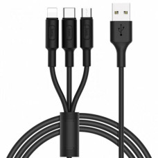 Кабель Hoco X25 Soarer 3-в-1 (1 м) (Black)