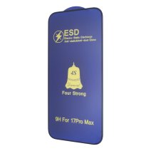 Защитное стекло 4S ESD Antistatic для Apple iPhone 17 Pro Max (Full Glue) (Black)
