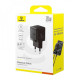 Мережевий зарядний пристрій Baseus Palm Fast Charger USB-C (20W · 3A) з кабелем Type-C – Lightning 20W (E0116401) (Black)