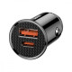 Автомобильное зарядное устройство Baseus Circular Plastic USB-A+USB-C (30W · 3A) (Black)